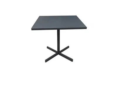 Homezia 32" Gray Aluminum Dining Table
