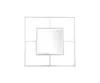 Homezia 32" Silver Square Metal Framed Accent Mirror