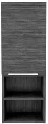 Homezia 32" Smoky Gray Oak Accent Cabinet With Three Shelves