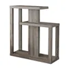 Homezia 32" Taupe Free Form Floor Shelf Console Table With Storage