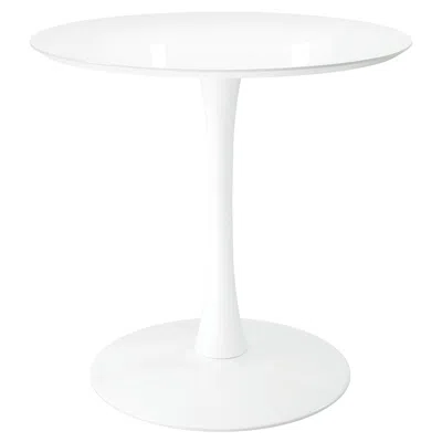 Homezia 32" White Metal Dining Table