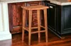 Homezia 32" Wood Brown Solid Wood Backless Counter Height Bar Chair