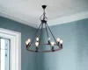 Homezia 32" X 37" X 32" 8 Bulbs Rope Pendant Lamp