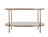 Homezia 33" White Solid Manufactured Wood And Metal Square Coffee Table