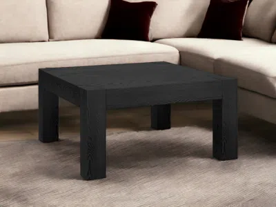 Homezia 34" Black Square Coffee Table