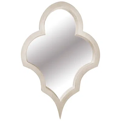 Homezia 34" Natural Novelty Framed Accent Mirror In Neutral