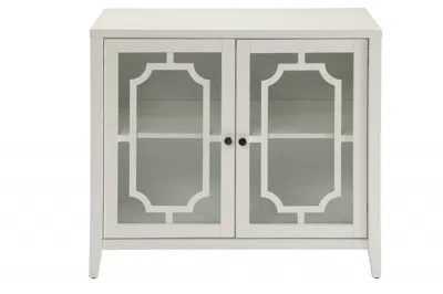 Homezia 34" X 15.4" X 30" White Mdf Cabinet