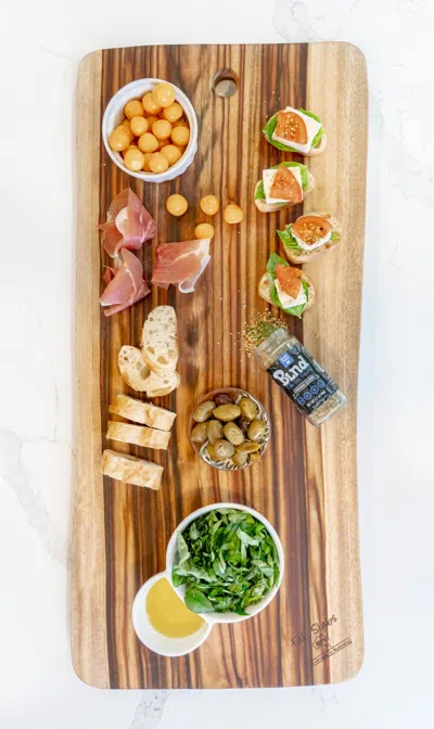 Homezia 35" Artisan Organic Natural Wood Anti Bacterial Cutting Board In Multi