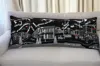 Homezia 35" Black Aspen Nighttime Skyline Lumbar Decorative Pillow