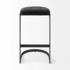 Homezia 35" Black Iron Backless Bar Chair