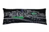 Homezia 35" Black Lexington Nighttime Skyline Lumbar Decorative Pillow