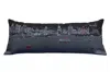 Homezia 35" Black Los Angeles Nighttime Skyline Lumbar Decorative Pillow