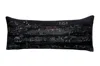 Homezia 35" Black Los Gatos Nighttime Skyline Lumbar Decorative Pillow