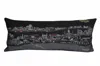 Homezia 35" Black New Orleans Nighttime Skyline Lumbar Decorative Pillow