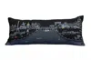 HOMEZIA 35" BLACK PARIS NIGHTTIME SKYLINE STANDARD LUMBAR DECORATIVE PILLOW