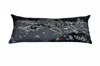 Homezia 35" Black Pittsburgh Nighttime Skyline Lumbar Decorative Pillow