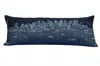 Homezia 35" Black Seattle Nighttime Skyline Lumbar Decorative Pillow