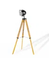 Homezia 35" Distressed Tripod Floor Lamp With Cone