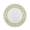 Homezia 35" Gold Abstract Framed Accent Mirror