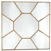 Homezia 35" Gold Square Metal Framed Accent Mirror