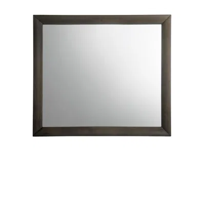 Homezia 35" Gray Oak Framed Accent Mirror