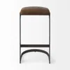 Homezia 35" Medium Brown Iron Backless Bar Chair