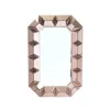 Homezia 35" Rose Gold Glass Framed Accent Mirror