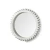 Homezia 35" White Abstract Framed Accent Mirror