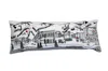 Homezia 35" White Aspen Daylight Skyline Lumbar Decorative Pillow