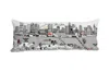 Homezia 35" White Austin Daylight Skyline Lumbar Decorative Pillow
