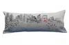 Homezia 35" White Boston Daylight Skyline Lumbar Decorative Pillow
