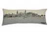Homezia 35" White Charleston Daylight Skyline Lumbar Decorative Pillow