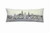 Homezia 35" White Cleveland Daylight Skyline Lumbar Decorative Pillow