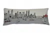 Homezia 35" White San Diego Daylight Skyline Lumbar Decorative Pillow