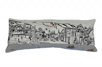 Homezia 35" White Vail Daylight Skyline Lumbar Decorative Pillow