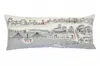 Homezia 35" White Wichita Daylight Skyline Lumbar Decorative Pillow