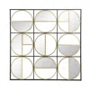 Homezia 36" Black And Gold Square Framed Accent Mirror