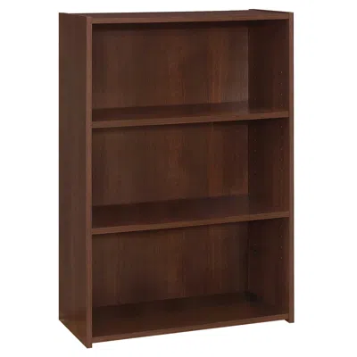 Homezia 36" Brown Wood Adjustable Bookcase