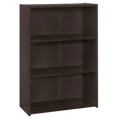 Homezia 36" Brown Wood Adjustable Bookcase