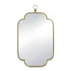 Homezia 36" Champagne Abstract Framed Accent Mirror