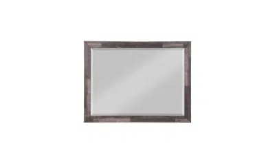 Homezia 36" Dark Cherry Rectangle Dresser Mirror Mounts To Dresser With Frame