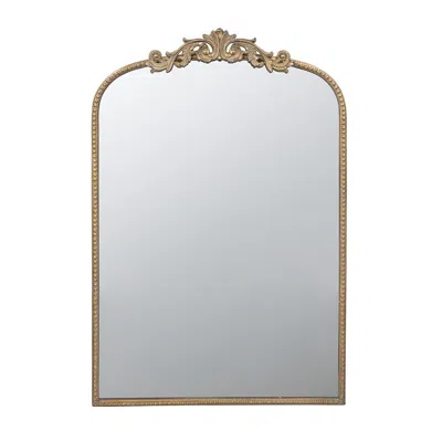 Homezia 36" Gold Crowned Top Framed Accent Mirror