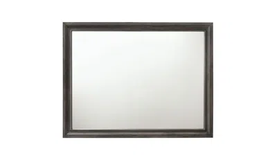 Homezia 36" Gray Dresser Mirror In Black