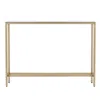 Homezia 36" Silver And Gold Mirrored Glass Console Table