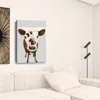 Homezia 36" X 24" Blue And White Happiness Floral Vase Canvas Wall Art