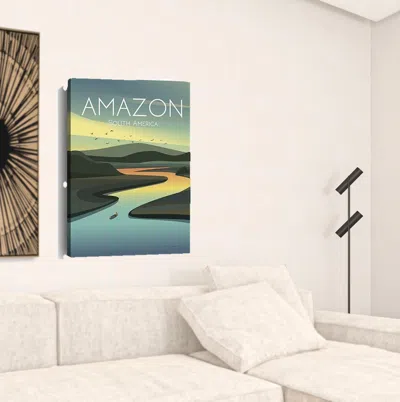 Homezia 36" X 24" Vibrant South American Amazon Canvas Wall Art