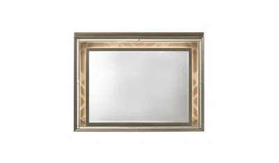 Homezia 37" Led & Dark Champagne Lighted Dresser Mirror