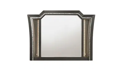 Homezia 38" Metallic Gray Lighted Dresser Mirror