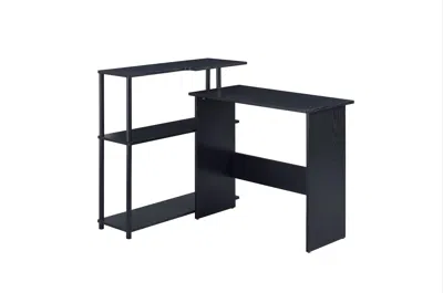 Homezia 39" Black L Shape Writing Desk