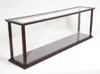 Homezia 39" Dark Brown Glass Standard Display Stand